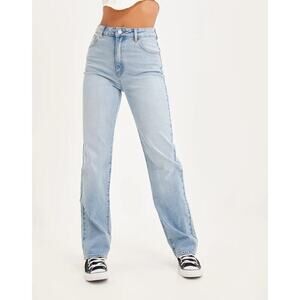 NWT Abrand Jeans Blue 94 High Rise Straight Walkaway Jeans Size 26